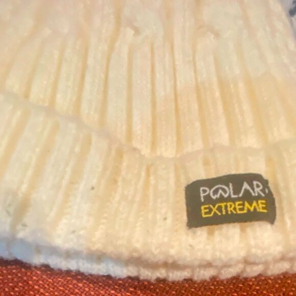 Polar Extreme Women's Beanie Cuff Cap with Sherpa Lining - Ivory color - one SZ - Picture 2 of 4